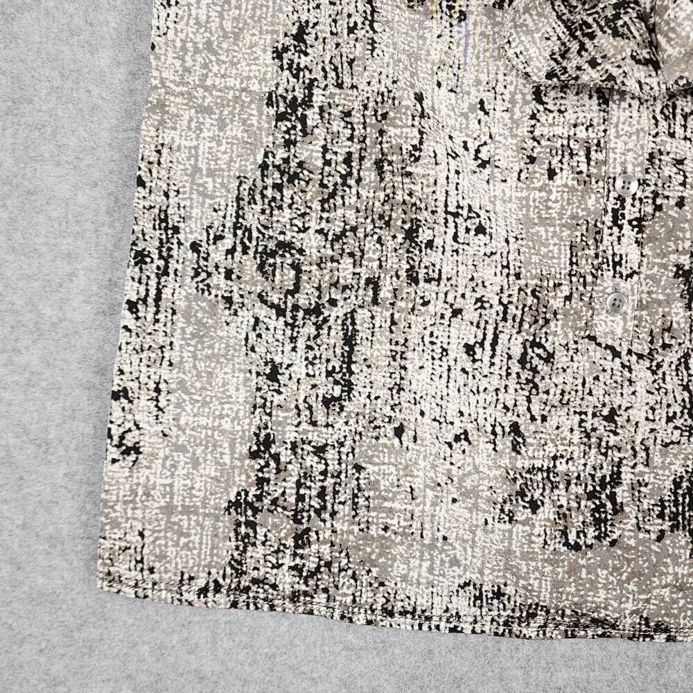 Mossimo Women's V-Neck Sleeveless Flutter Blouse Geometric Pattern Size Large - Picture 6 of 10